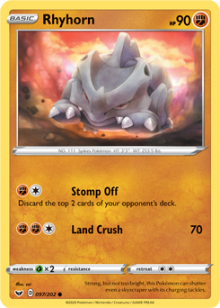 Sword & Shield 097/202 Rhyhorn