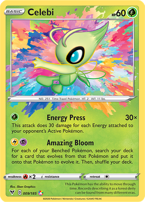 Vivid Voltage 009/185 Celebi (Amazing Rare)