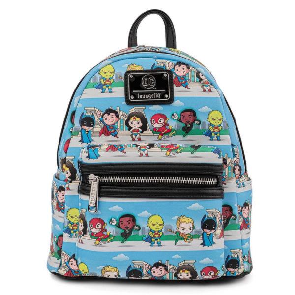 Loungefly DC Superheroes Chibi Line Up Mini Backpack