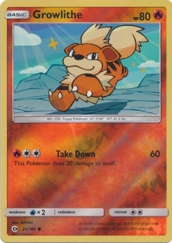 Sun & Moon 021/149 Growlithe (Reverse Holo)