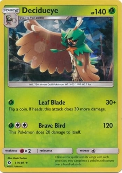 Sun & Moon 011/149 Decidueye (Shatter Holo Theme Deck Exclusive)