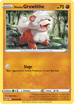 Lost Origin 083/196 Hisuian Growlithe