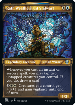 Dominaria United 311 Raff, Weatherlight Stalwart (Stained Glass)