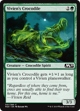 Core Set 2020 301/280 Vivien's Crocodile (Planeswalker Deck)