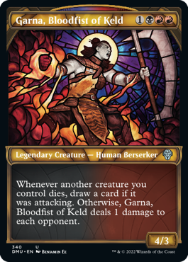 Dominaria United 299 Garna, Bloodfist of Keld (Stained Glass)