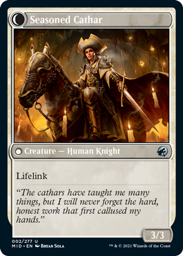 Innistrad: Midnight Hunt 002/277 Ambitious Farmhand//Seasoned Cathar