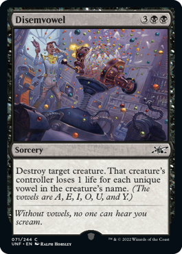 Unfinity 071/244 Disemvowel (foil)