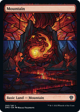 Dominaria United 280/281 Mountain (Stained Glass)