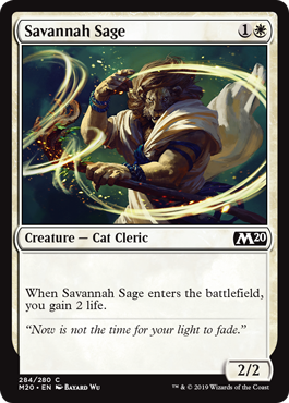 Core Set 2020 284/280 Savannah Sage (Planeswalker Deck)