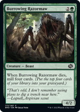 The Brothers' War 173/287 Burrowing Razormaw