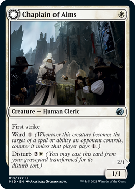 Innistrad: Midnight Hunt 013/277 Chaplain of Alms//Chapel Shieldgeist