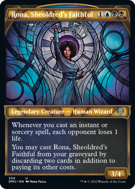 Dominaria United 315 Rona, Sheoldred's Faithful (Stained Glass)